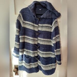 Vintage Hooded Chaps Cardigan Sweater